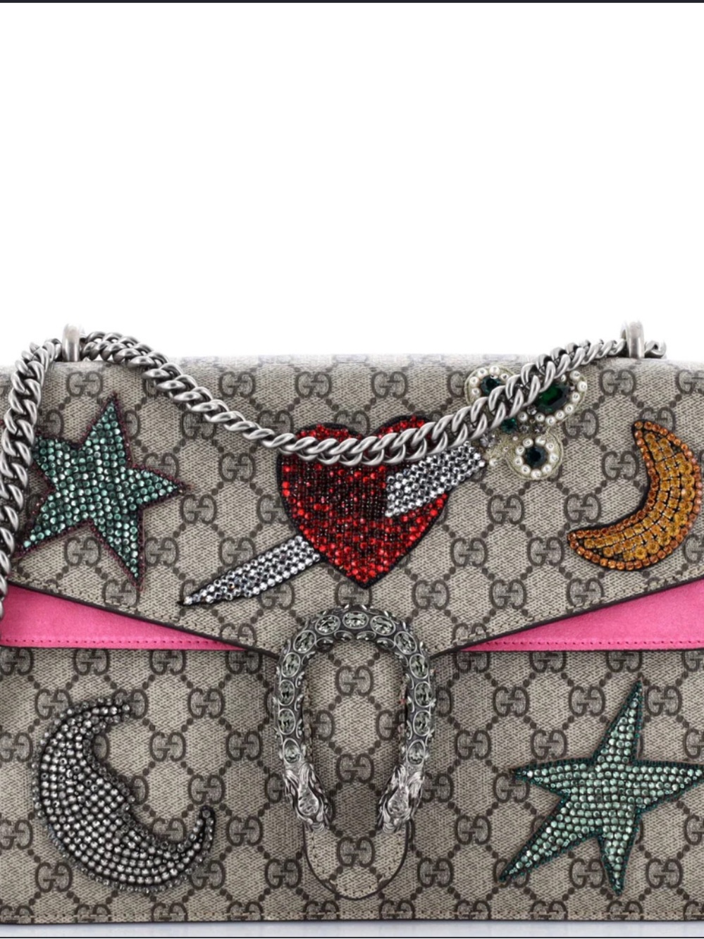 New used once Gucci Dionysus GG Coated Canvas Shoulder Bag